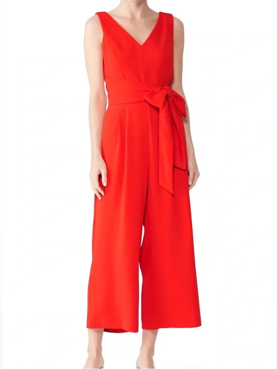 J. Crew Dresses & Skirts - J.Crew Red Wide Leg Jumpsuit Size 8